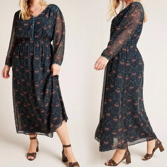 Daniel Rainn Dresses & Skirts - NEW Anthropologie x Daniel Rainn Benoite Maxi Dress Plus Size 1X